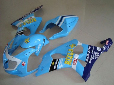 Acheter Carénages Moto Suzuki GSXR 1000 2000-2002 - Bleu Clair Jaune Noir Blanc Jaune Rizla
