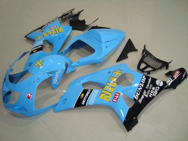 Acheter Carénages Moto Suzuki GSXR 1000 2000-2002 - Bleu Clair Jaune Noir Rizla