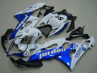 Acheter Carénages Moto Suzuki GSXR 1000 2005-2006 - Blanc Bleu Jordan 59