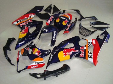 Acheter Carénages Moto Suzuki GSXR 1000 2005-2006 - Bleu Foncé Jaune Red Bull Repsol