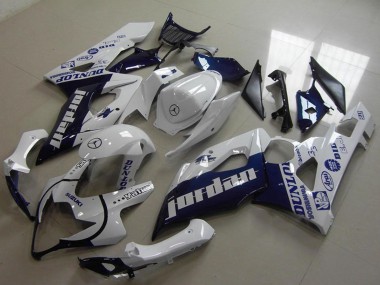 Acheter Carénages Moto Suzuki GSXR 1000 2005-2006 - Blanc Bleu Foncé Jordan