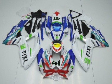 Acheter Carénages Moto Suzuki GSXR 1000 2009-2016 - Blanc Bleu Rouge Jaune Vert Fixi 41