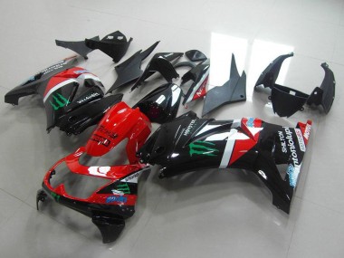 Acheter Carénages Moto Kawasaki ZX250R 2008-2012 - Noir Brillant Rouge Blanc Vert Monstre Motul
