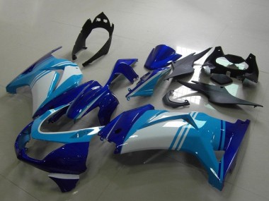 Acheter Carénages Moto Kawasaki ZX250R 2008-2012 - Bleu Clair Blanc Bleu Foncé