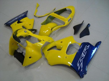 Acheter Carénages Moto Kawasaki ZX6R 2000-2002 - Jaune Bleu
