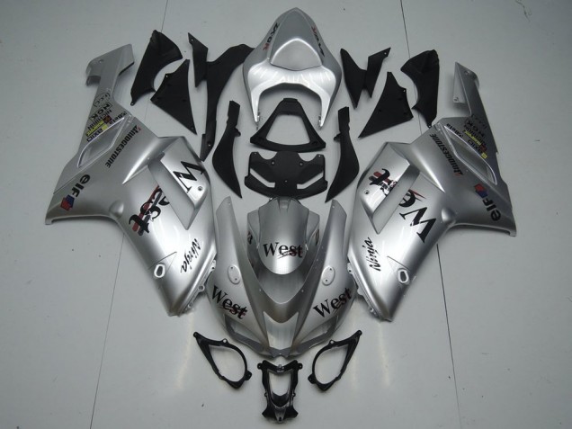 Carénages Moto Kawasaki ZX6R 2007-2008 - Argent West