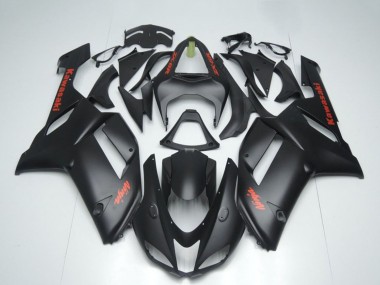 Acheter Carénages Moto Kawasaki ZX6R 2007-2008 - Noir Mat Rouge Sticker