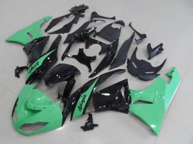 Acheter Carénages Moto Kawasaki ZX6R 2009-2012 - Vert Clair Noir Brillant