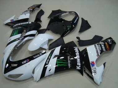 Acheter Carénages Moto Kawasaki ZX10R 2006-2007 - Blanc Noir Brillant Vert Elf Monstre