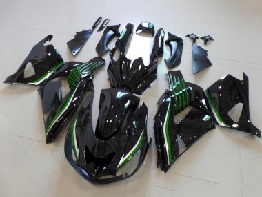 Acheter Carénages Moto Kawasaki ZX14R ZZR1400 2006-2011 - Noir Brillant Vert Doubler