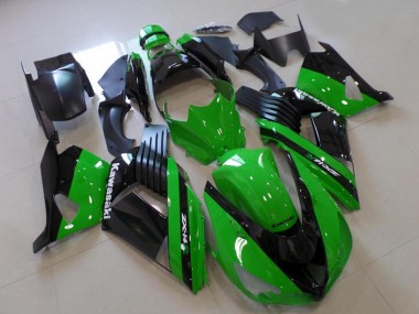 Acheter Carénages Moto Kawasaki ZX14R ZZR1400 2006-2011 - Vert Noir Brillant