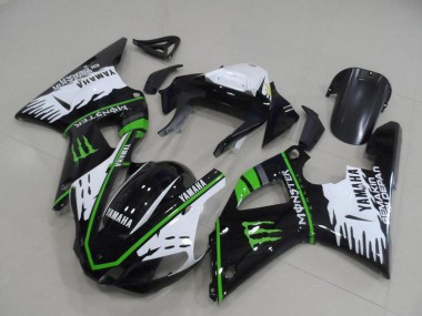 Acheter Carénages Moto Yamaha YZF R1 2000-2001 - Blanc Noir Vert Monstre