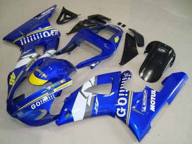 Acheter Carénages Moto Yamaha YZF R1 2000-2001 - Bleu Blanc Jaune Motul 46