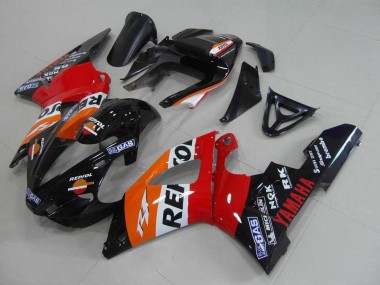 Acheter Carénages Moto Yamaha YZF R1 2000-2001 - Orange Blanc Rouge Noir Repsol