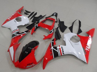 Acheter Kits Carénage Moto Yamaha YZF R6 2003-2004 - Blanc Rouge Noir Brillant
