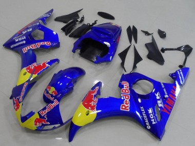Acheter Carénages Moto Yamaha YZF R6 2003-2004 - Bleu Jaune Red Bull