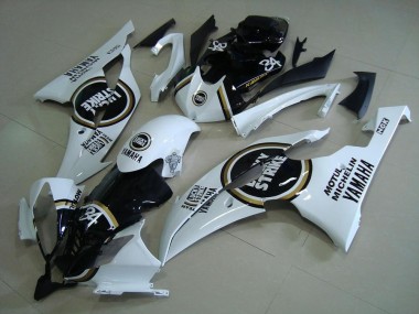 Acheter Carénages Moto Yamaha YZF R6 2008-2016 - Blanc Noir Brillant Lucky Strike Motul Michelin 34