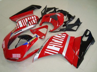 Acheter Carénages Moto Ducati 848 1098 1198 2007-2014 - Argent Bleu Rouge Noir Brillant