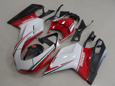 Acheter Carénages Moto Ducati 1198 2007-2014 - Blanc Rouge Vert Noir Mat