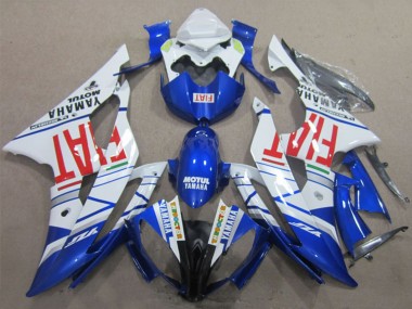 Acheter Carénages Moto Yamaha YZF R6 2008-2016 - Blanc Bleu Rouge Motul Fiat