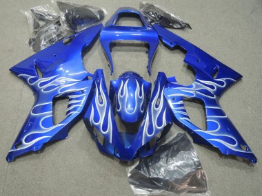 Acheter Carénages Moto Yamaha YZF R1 2000-2001 - Bleu Blanc Flamme