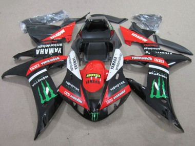 Acheter Carénages Moto Yamaha YZF R1 2002-2003 - Rouge Noir Brillant Blanc Vert Motul Monstre