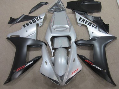 Acheter Carénage Moto Yamaha YZF R1 2002-2003 - Argent Noir Mat