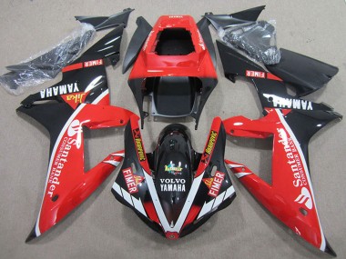 Acheter Carénages Moto Yamaha YZF R1 2004-2006 - Rouge Blanc Noir Brillant Santander