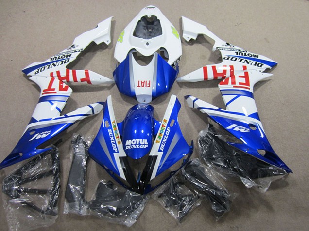 Carénages Moto Yamaha YZF R1 2004-2006 - Blanc Bleu Motul Fiat
