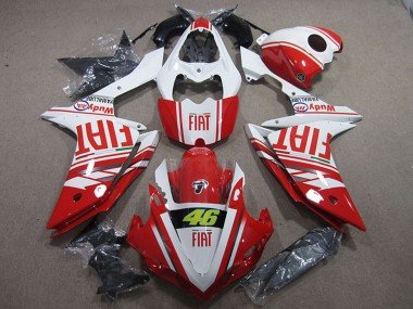 Acheter Carénages Moto Yamaha YZF R1 2007-2008 - Blanc Rouge Fiat 46