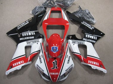 Acheter Carénages Moto Yamaha YZF R1 2009-2011 - Blanc Rouge Noir Bridgestone Yamalube Semakin Didepan
