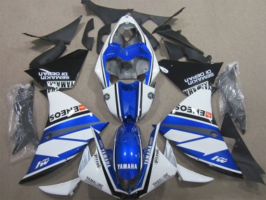 Acheter Carénages Moto Yamaha YZF R1 2009-2011 - Blanc Bleu Noir ENEOS Yamalube M1 Semakin Didepan