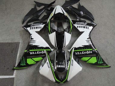 Acheter Carénages Moto Yamaha YZF R1 2009-2011 - Blanc Noir Vert Monstre Semakin Didepan
