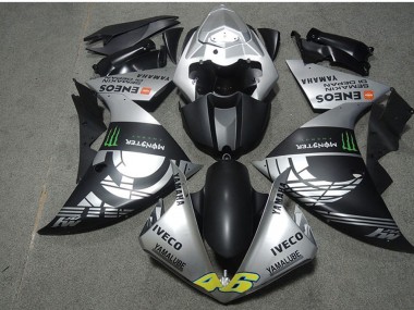 Acheter Carénages Moto Yamaha YZF R1 2009-2011 - Argent Noir Mat Vert Monstre Iveco Yamalube ENEOS Semakin Didepan