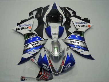 Acheter Carénages Moto Yamaha YZF R1 2012-2014 - Bleu Argent Blanc Noir Vert Monstre IVECO Yamalube ENEOS Semakin Didepan
