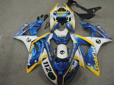 Acheter Carénages Moto BMW S1000RR 2009-2014 - Blanc Jaune Bleu OrBet 112