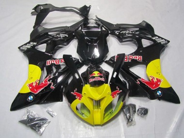 Acheter Carénages Moto BMW S1000RR 2009-2014 - Noir Brillant Jaune Red Bull