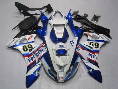 Acheter Carénages Moto BMW S1000RR 2009-2014 - Blanc Rouge Bleu Noir Sterilgarda 69