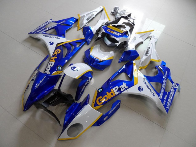 Carénages Moto BMW S1000RR 2009-2014 - Blanc Jaune Bleu OrBet