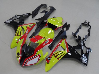 Acheter Carénages Moto BMW S1000RR 2009-2014 - Jaune Néon Rouge Noir Brillant Monstre