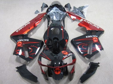 Acheter Carénages Moto Honda CBR600RR 2003-2004 - Noir Brillant Rouge RACARDI