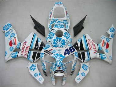Acheter Carénages Moto Honda CBR600RR 2005-2006 - Blanc Bleu Rouge Nastro Azzurro 46