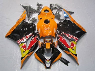 Acheter Carénages Moto Honda CBR600RR 2009-2012 - Orange Jaune Noir Brillant Red Bull