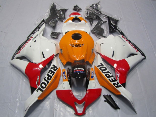 Kits Carénages Moto Honda CBR600RR 2009-2012 - Orange Blanc Rouge Noir Brillant Repsol