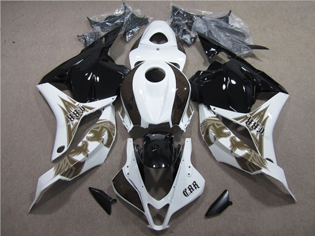Kits Carénages Moto Honda CBR600RR 2009-2012 - Blanc Noir Brillant