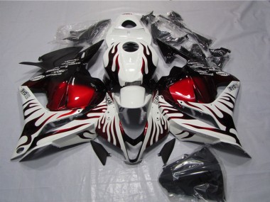 Acheter Carénages Moto Honda CBR600RR 2009-2012 - Blanc Rouge Noir Brillant Flamme