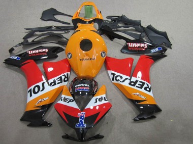 Acheter Carénages Moto Honda CBR1000RR 2012-2016 - Orange Blanc Rouge Noir Brillant Repsol 1