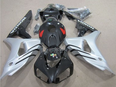 Acheter Kits Carénage Moto ABS Honda CBR1000RR 2006-2007 - Argent Noir Brillant