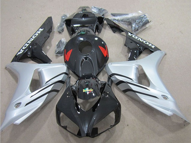 Kits Carénage Moto ABS Honda CBR1000RR 2006-2007 - Argent Noir Brillant