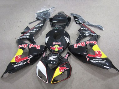 Acheter Carénages Moto Honda CBR1000RR 2006-2007 - Noir Brillant Jaune Blanc Red Bull